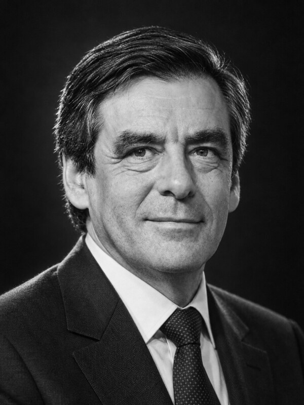 Illustration éditoriale représentant François Fillon