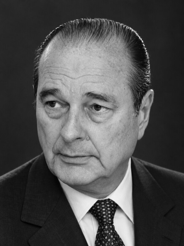 Illustration éditoriale représentant Jacques Chirac