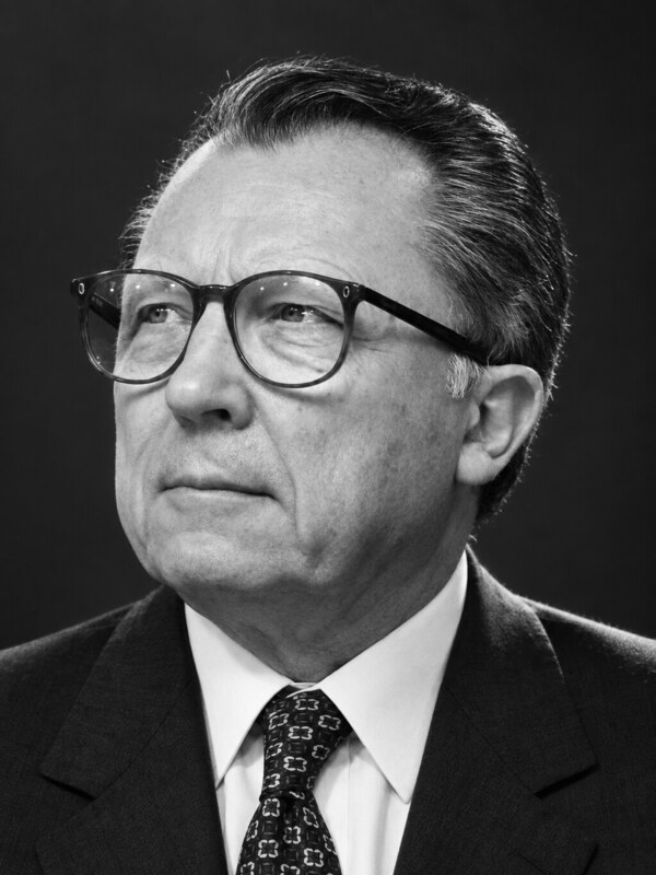 Illustration éditoriale représentant Jacques Delors