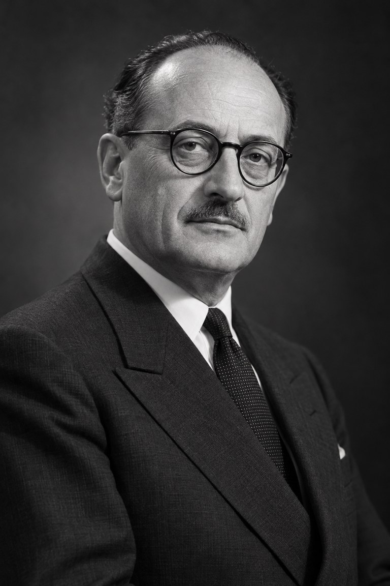 Illustration représentant Guy Mollet