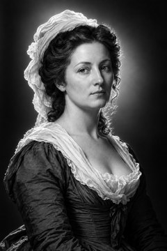 Illustration éditoriale représentant Olympe de Gouges