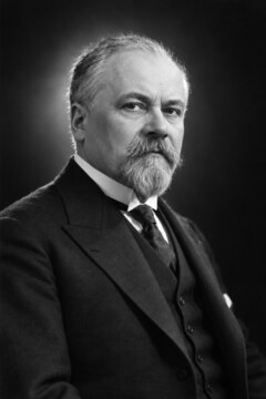 Illustration éditoriale représentant Raymond Poincaré