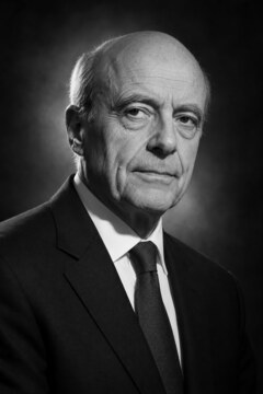 Illustration éditoriale représentant Alain Juppé